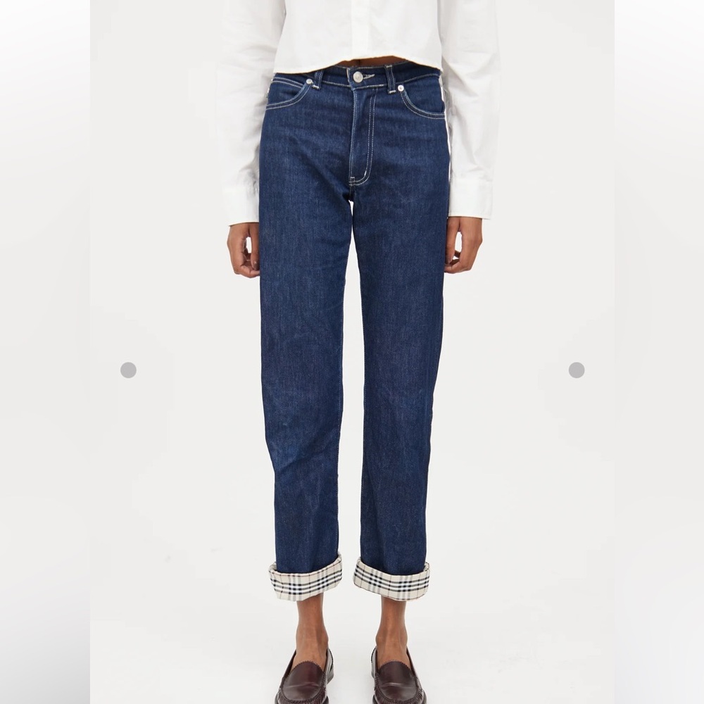 Burberry London Dark Blue Straight Leg Jeans US Size 4/UK Size 6